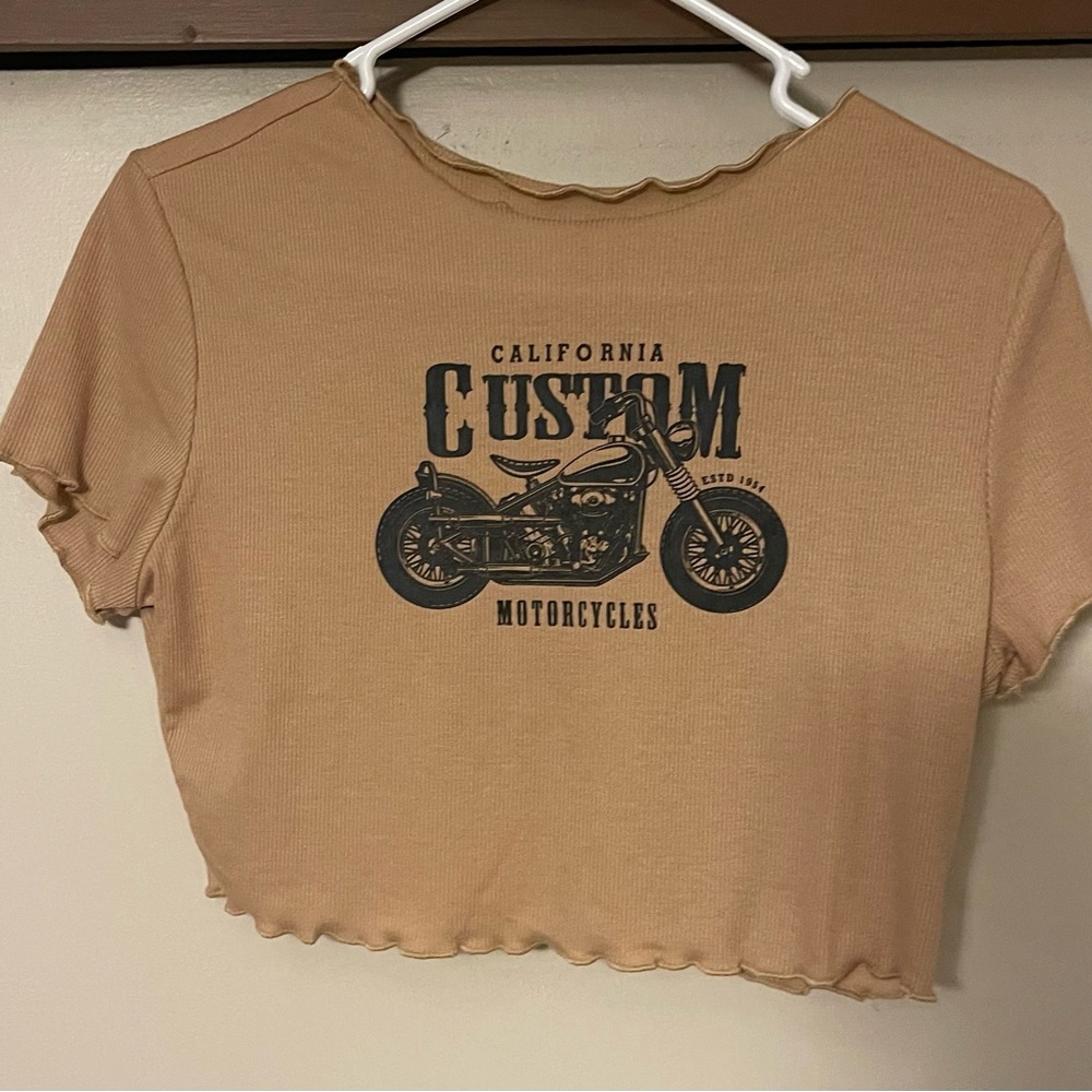 Tan SHEIN crop top